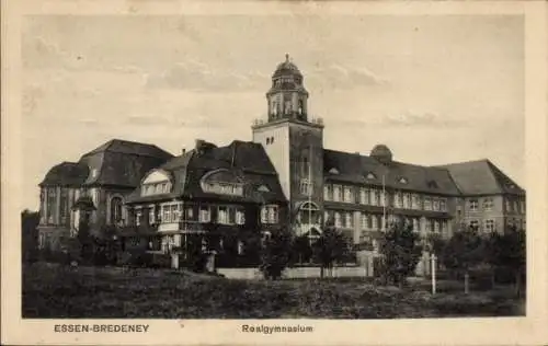 Ak Bredeney Essen im Ruhrgebiet, Realgymnasium