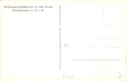 Ak Garmisch Partenkirchen in Oberbayern, Evangelische Kirche, Innenansicht, Festschmuck