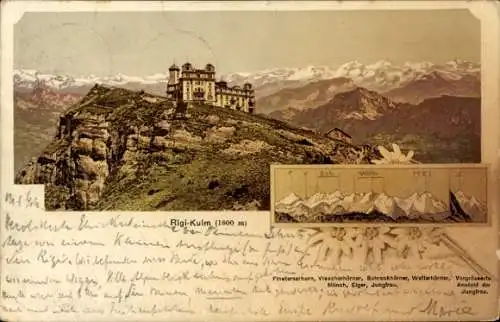 Ak Rigi Kulm Kanton Schwyz, Hotel, Alpenpanorama