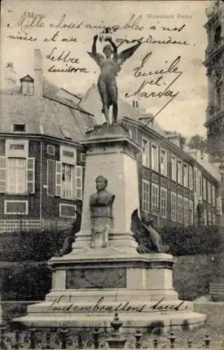 Ak Mons Wallonien Hennegau, Monument Francois Dolez