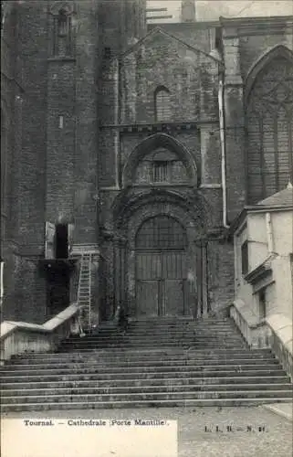 Ak Tournai Wallonien Hennegau, Kathedrale