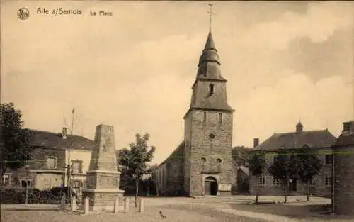 Ak Alles über Semois Wallonien Namur, La Place, Kirche