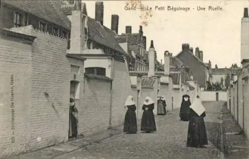 Ak Gent Gent Ostflandern, Der Kleine Beginenhof, eine Gasse