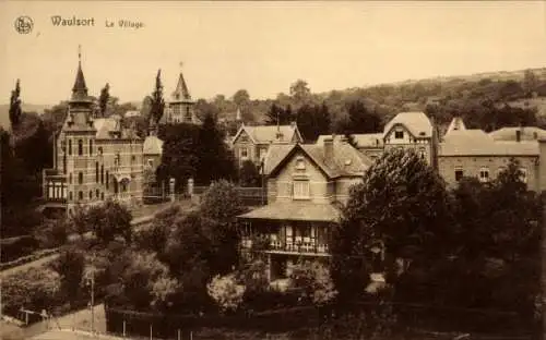 Ak Waulsort Hastière Wallonien Namur, Das Dorf