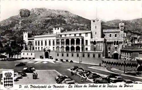 Ak Monaco, Place du Palais und Fürstenpalast