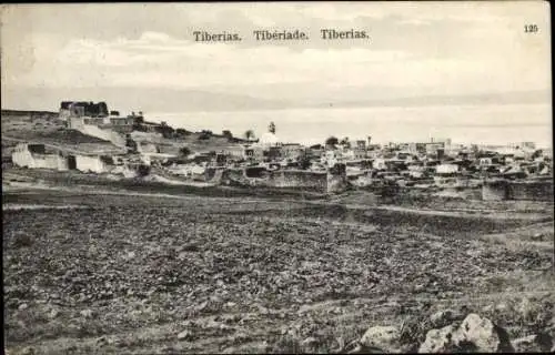 Ak Tiberias Israel, Gesamtansicht
