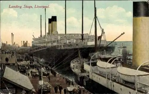 Ak Liverpool Merseyside England, Anlegestelle