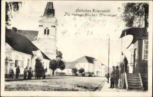 Ak Marijampolė Mariampol Litauen, Östliches Kriegsbild, Evangelische Kirche