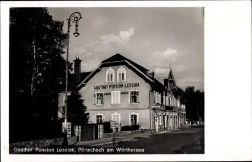 Ak Pörtschach am Wörther See Kärnten, Gasthof Pension Lessiak