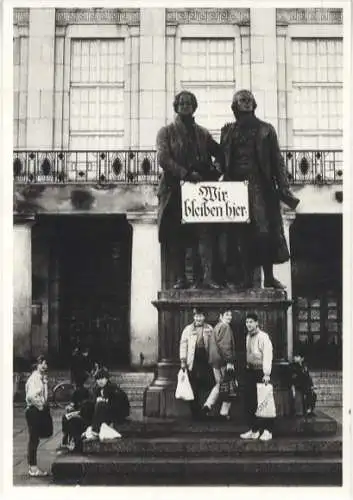 AK Fotopostkarte Fotograf Stefan Moses signiert Moses Fotografie Nationaltheater Weimar, 1990