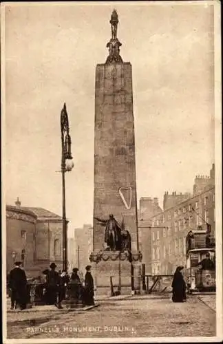 Ak Dublin Irland, Parnell's Monument