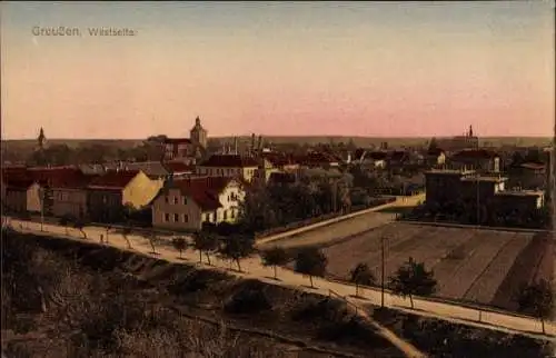 Ak Greußen in Thüringen, Teilansicht, Westseite