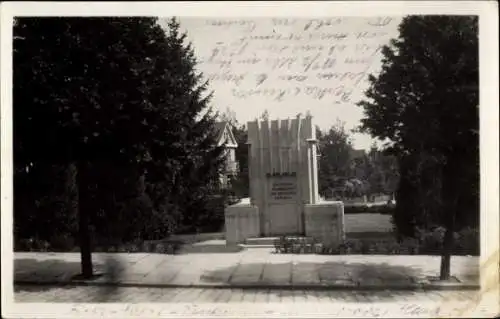 Foto Ak Bleicherode, Friedrich-Ebert-Denkmal 1930