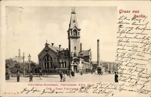 Ak Berlin Prenzlauer Berg, Schultheiss-Ausschank, Brauerei, Schönhauser Allee 36/39