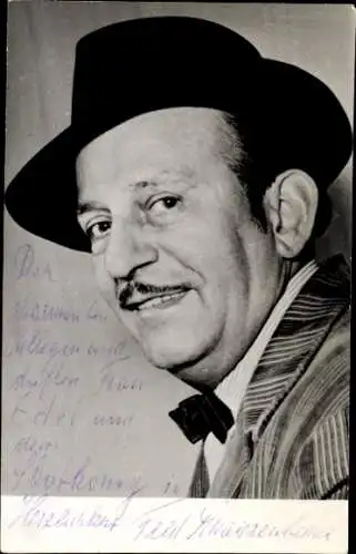 Ak Schauspieler Fred Schanzenbecher, Portrait, Autogramm