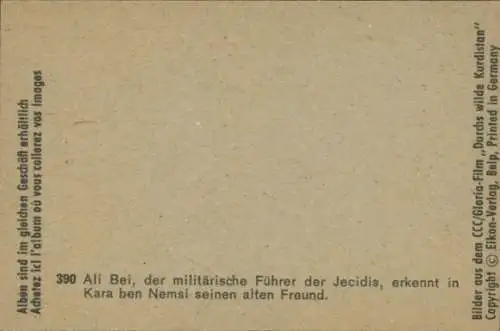 Sammelbild Karl May, Filmszene, Durchs wilde Kurdistan, Nr. 390