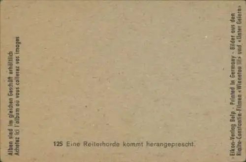 Sammelbild Karl May, Filmszene, Winnetou III, Unter Geiern, Nr. 125