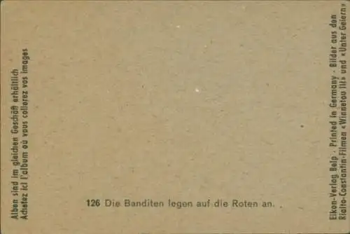 Sammelbild Karl May, Filmszene, Winnetou III, Unter Geiern, Nr. 126