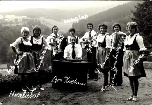 Ak Schauspieler Egon Kirchner, Autogramm, Sänger, Akkordeon, Gitarre