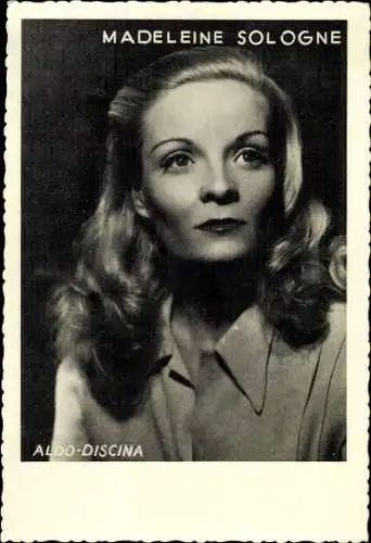 Ak Schauspielerin Madeleine Sologne, Portrait