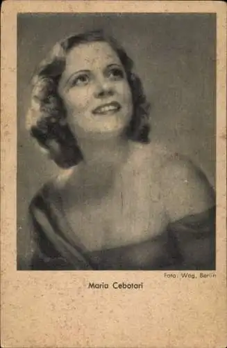 Ak Schauspielerin Maria Cebotari, Portrait