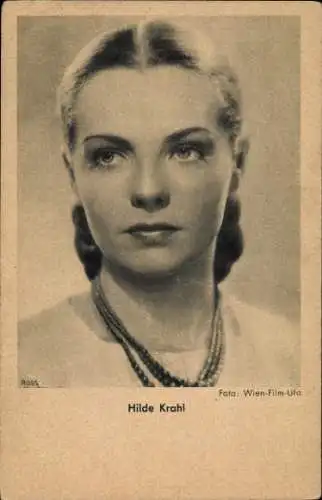 Ak Schauspielerin Hilde Krahl, Portrait