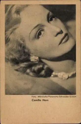 Ak Schauspielerin Camilla Horn, Portrait