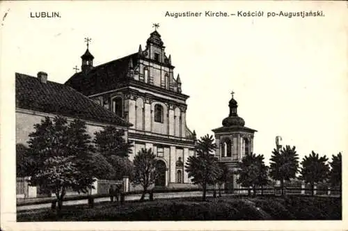 Ak Lublin Polen, Augustiner Kirche