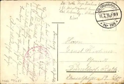 Ak Siedlce Siedlec Polen, Teich im Garten