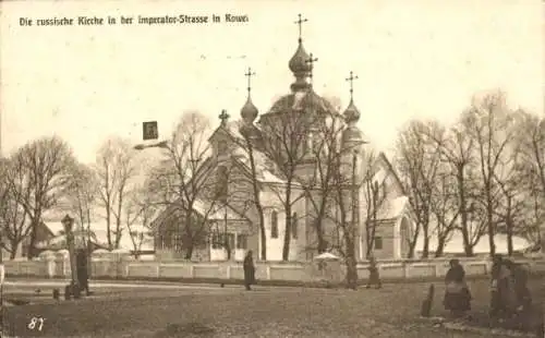 Ak Kowel Ukraine, Russische Kirche in der Imperator-Straße