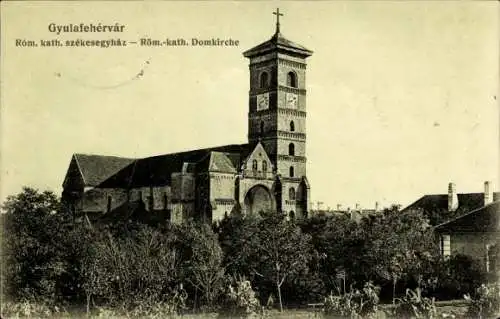 Ak Gyulafehervar Alba Iulia Karlsburg Rumänien, Römisch-katholische Domkirche