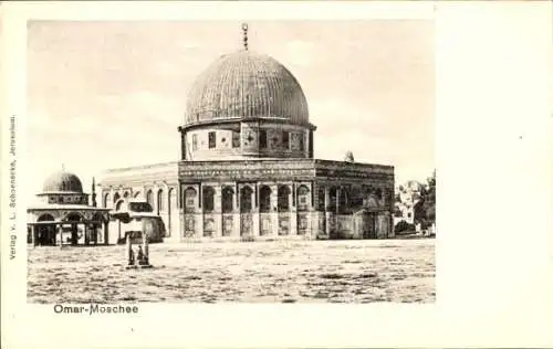 Ak Jerusalem Israel, La Mosquee d'Omar, Vorderansicht von der Omarmoschee