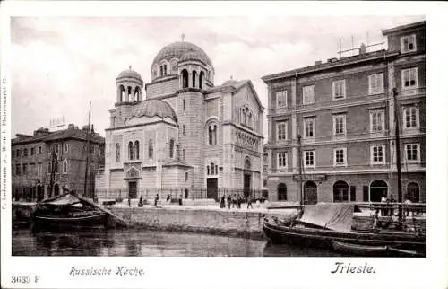 Ak Triest Trieste Friuli Venezia Giulia, Russische Kirche