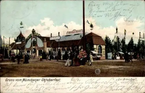Ak Münchner Oktoberfest, Zur Bräu Rosl, Pschorr Bräu