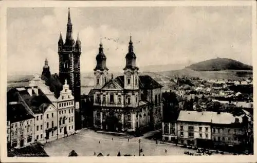 Ak Klatovy Klattau Region Pilsen, Platz, Rathaus, Turm