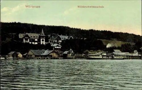 Ak Klagenfurt am Wörthersee Kärnten, Militärschwimmschule