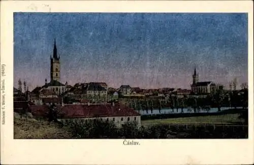 Ak Čáslav Tschaslau Mittelböhmen, Teilansicht