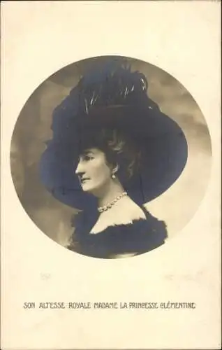 Ak Prinzessin Clementine, Portrait