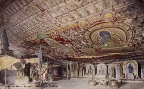 Ak Ceylon Sri Lanka, Inneres der Ruinenstädte des Felsentempels Sigiri