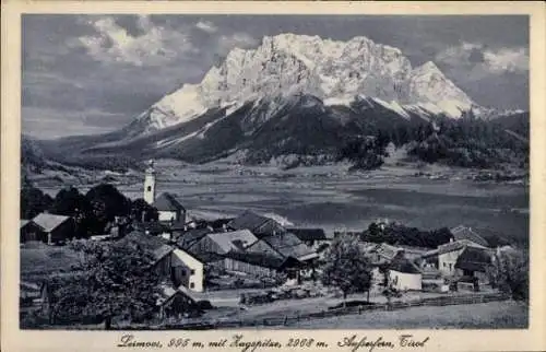 Ak Lermoos in Tirol, Panorama, Zugspitze
