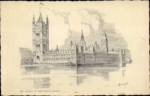 Künstler Ak City of Westminster London England, The Houses of Parliament