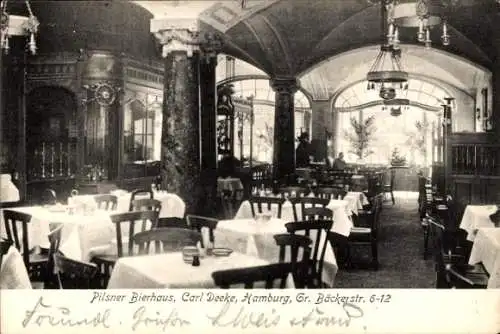 Ak Hamburg, Pilsner Bierhaus, Carl Deeke, Große Bäckerstraße 6-12