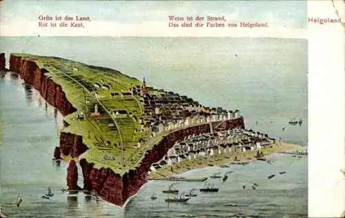 Ak Nordseeinsel Helgoland, Gesamtansicht