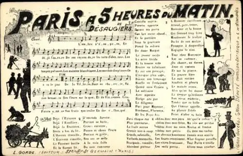 Lied Ak Paris a 5 Heures du Matin, Desaugiers