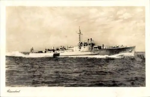 Ak Deutsches Kriegsschiff, Räumboot, 90T, 18Kn