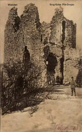 Ak Cesis Wenden Lettland, Pilsdrupas, Burgruine