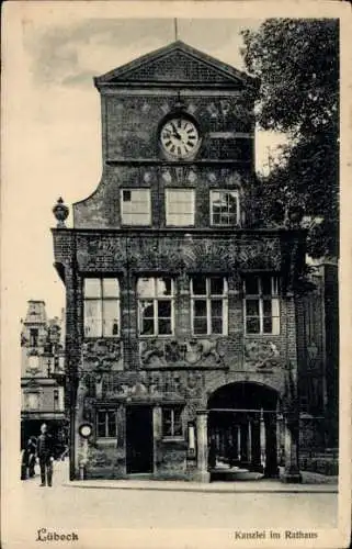 Ak Hansestadt Lübeck, Rathaus, Kanzlei