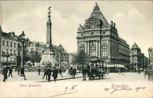 Ak Bruxelles Brüssel, Place Brouckere