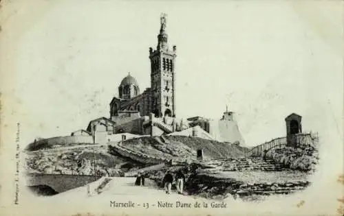 Ak Marseille Bouches du Rhône, Notre Dame de la Garde