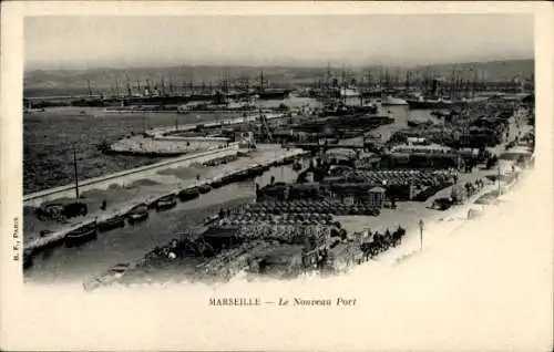 Ak Marseille Bouches du Rhône, Der neue Hafen